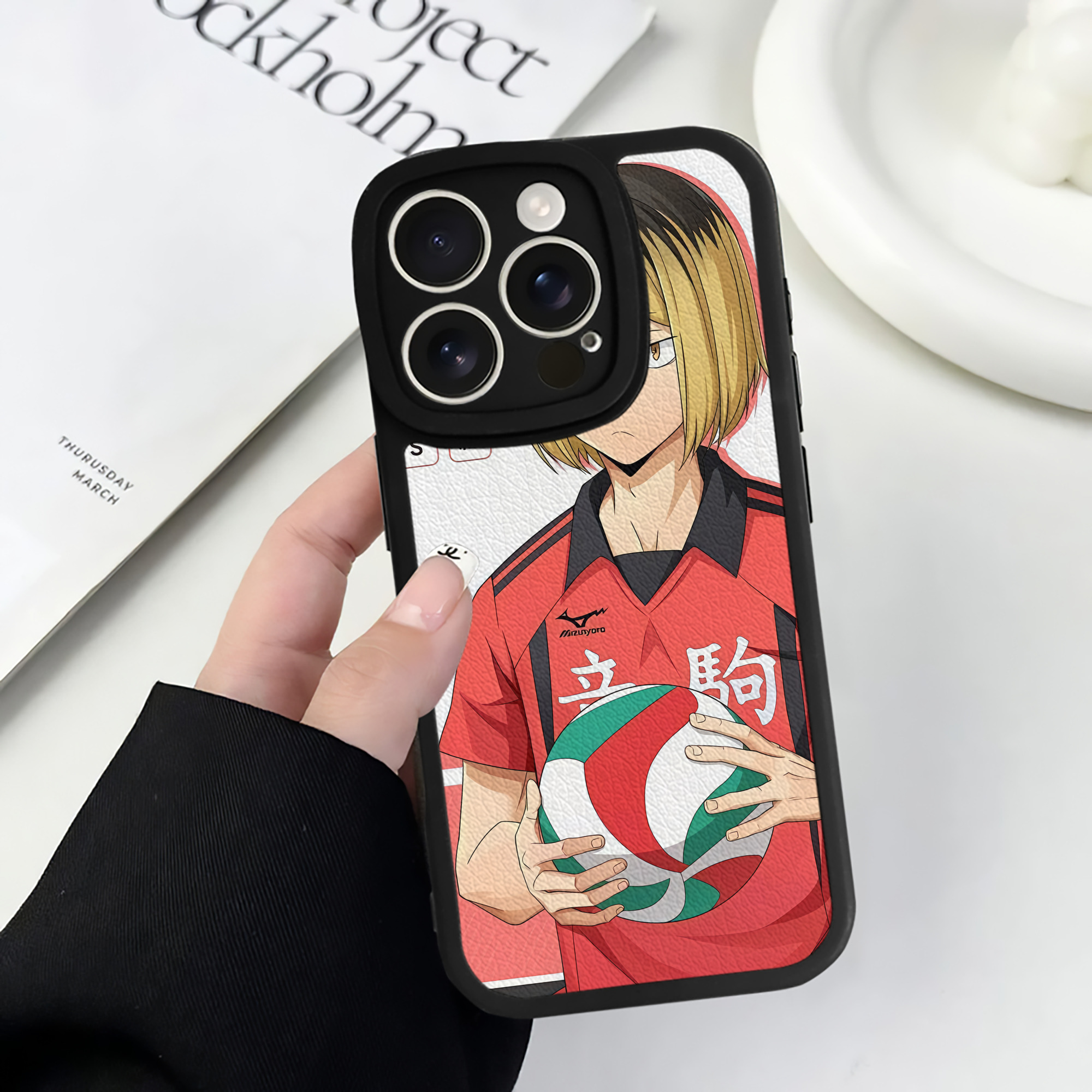 （画像用） ハイキュー!! Haikyu!! 【iPhone 16シリーズ対応】シリコンスマホケース（レザー調） 材質：シリコン